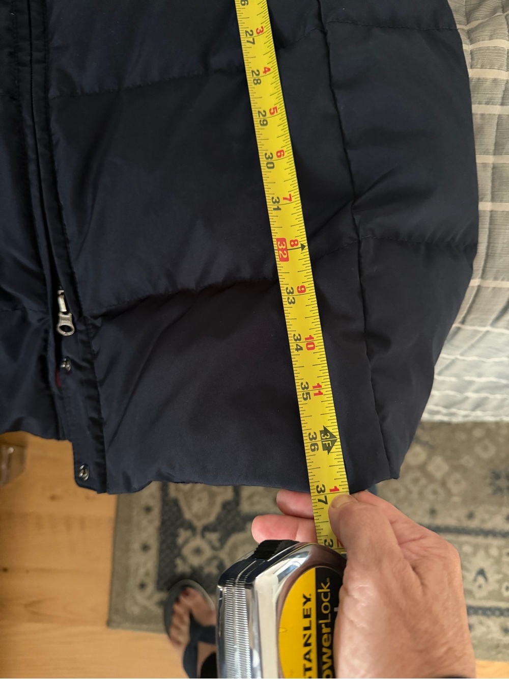 Tommy Hilfiger Navy Quilted Ski Puffer Jacket
